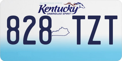 KY license plate 828TZT