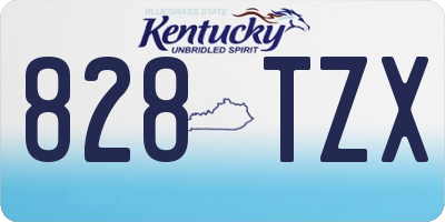 KY license plate 828TZX