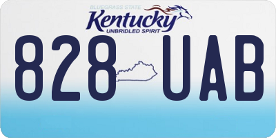 KY license plate 828UAB