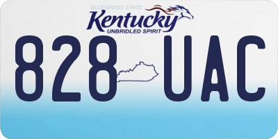 KY license plate 828UAC