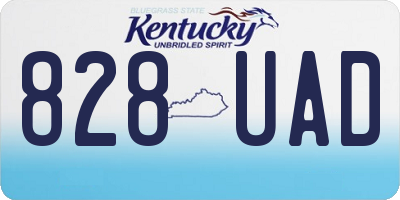 KY license plate 828UAD