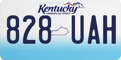 KY license plate 828UAH