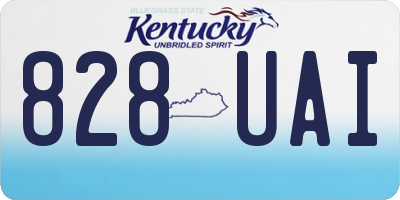 KY license plate 828UAI