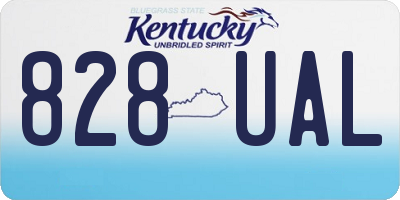KY license plate 828UAL