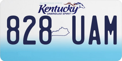 KY license plate 828UAM