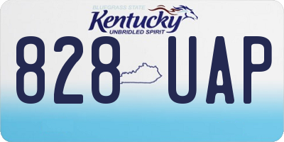 KY license plate 828UAP