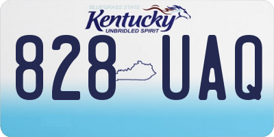 KY license plate 828UAQ