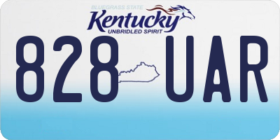 KY license plate 828UAR