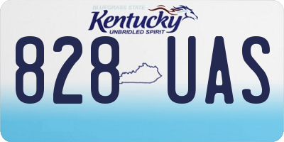 KY license plate 828UAS