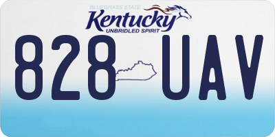 KY license plate 828UAV