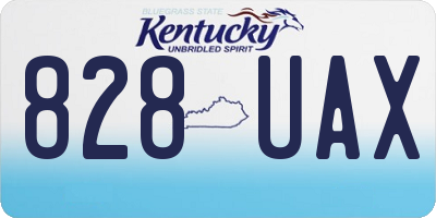 KY license plate 828UAX