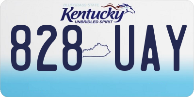 KY license plate 828UAY