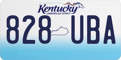 KY license plate 828UBA