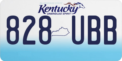 KY license plate 828UBB