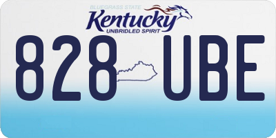 KY license plate 828UBE