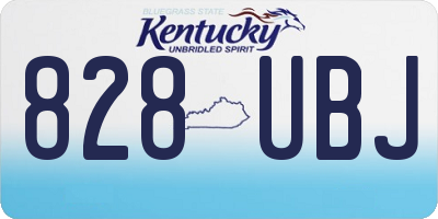 KY license plate 828UBJ