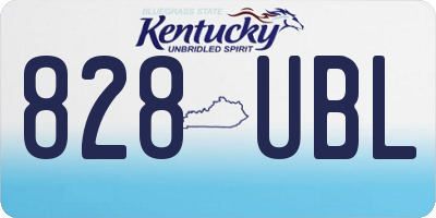 KY license plate 828UBL