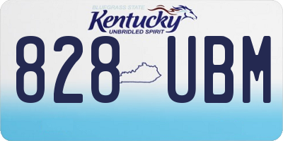 KY license plate 828UBM