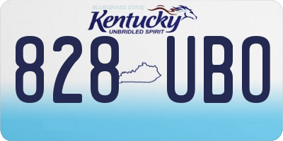 KY license plate 828UBO