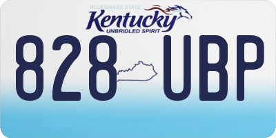 KY license plate 828UBP