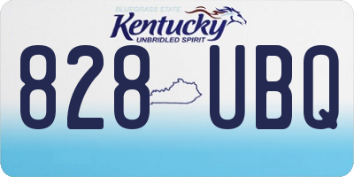 KY license plate 828UBQ