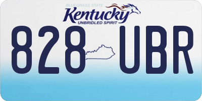 KY license plate 828UBR