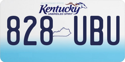 KY license plate 828UBU
