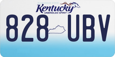 KY license plate 828UBV