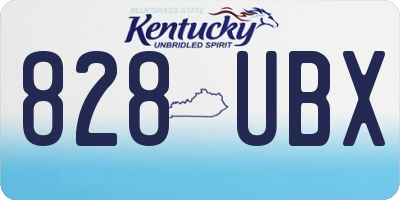 KY license plate 828UBX