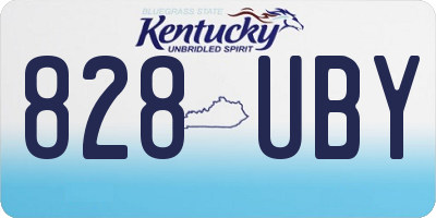 KY license plate 828UBY