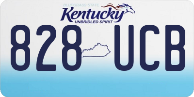 KY license plate 828UCB
