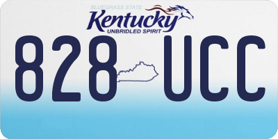 KY license plate 828UCC