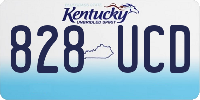 KY license plate 828UCD