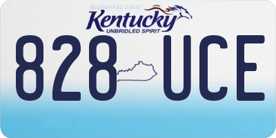 KY license plate 828UCE