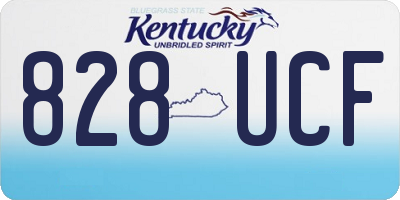 KY license plate 828UCF