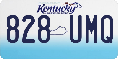 KY license plate 828UMQ