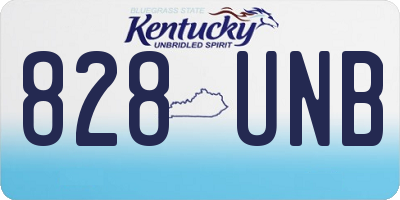 KY license plate 828UNB