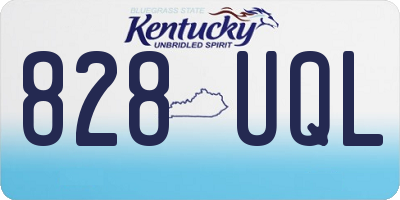 KY license plate 828UQL