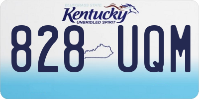 KY license plate 828UQM