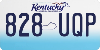 KY license plate 828UQP