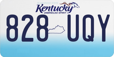 KY license plate 828UQY