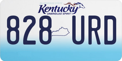 KY license plate 828URD