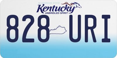 KY license plate 828URI