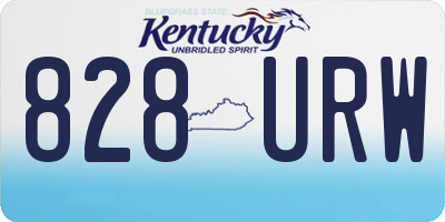 KY license plate 828URW