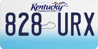 KY license plate 828URX