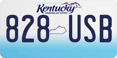 KY license plate 828USB