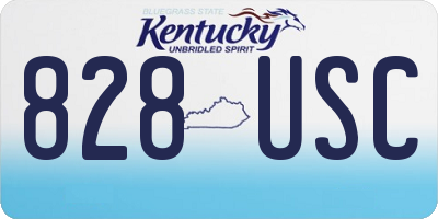 KY license plate 828USC