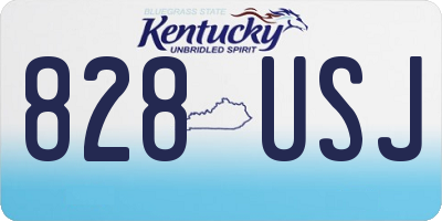 KY license plate 828USJ