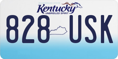 KY license plate 828USK