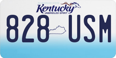 KY license plate 828USM